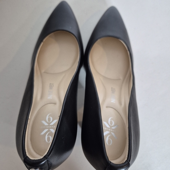 Nine West Astoria 9x9 NWOB Black Block Heel Pump Classic High Heels - Size 6 1/2 - Picture 8 of 13